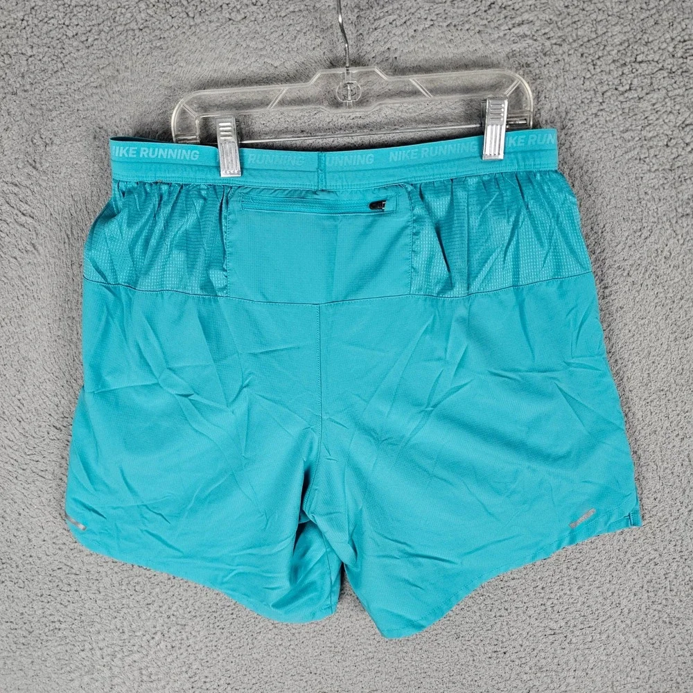Nike Shorts Mens L Teal Stride Dri-FIT Running Athletic DM4759-345 2 in 1